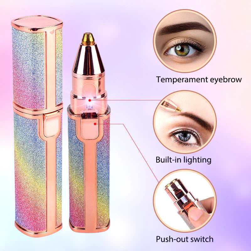 2 in 1 Eyebrow Trimmer & Facial Hair Remover
