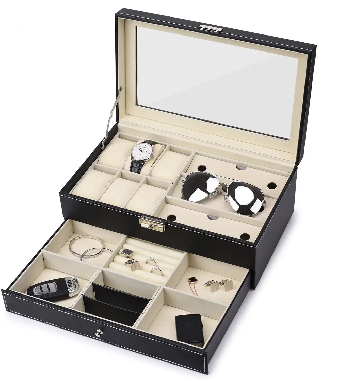 6 slots watch box Jewelry Organizer
