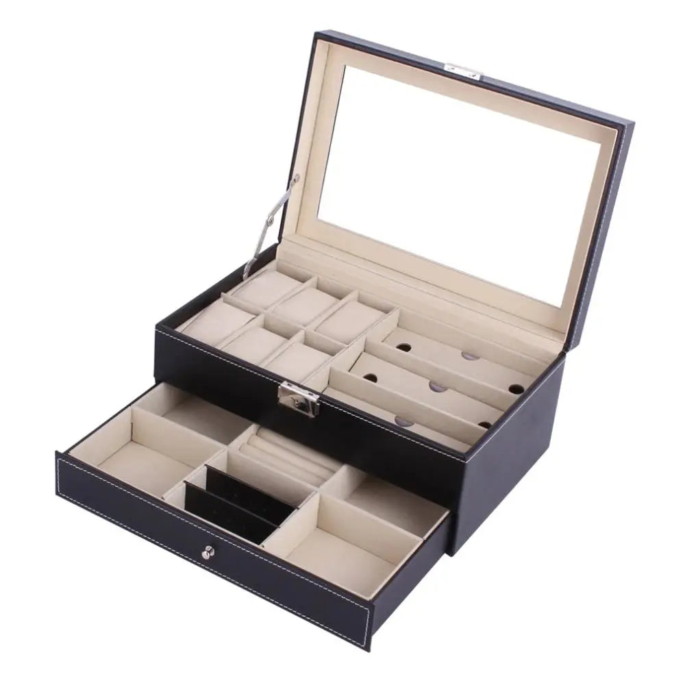 6 slots watch box Jewelry Organizer
