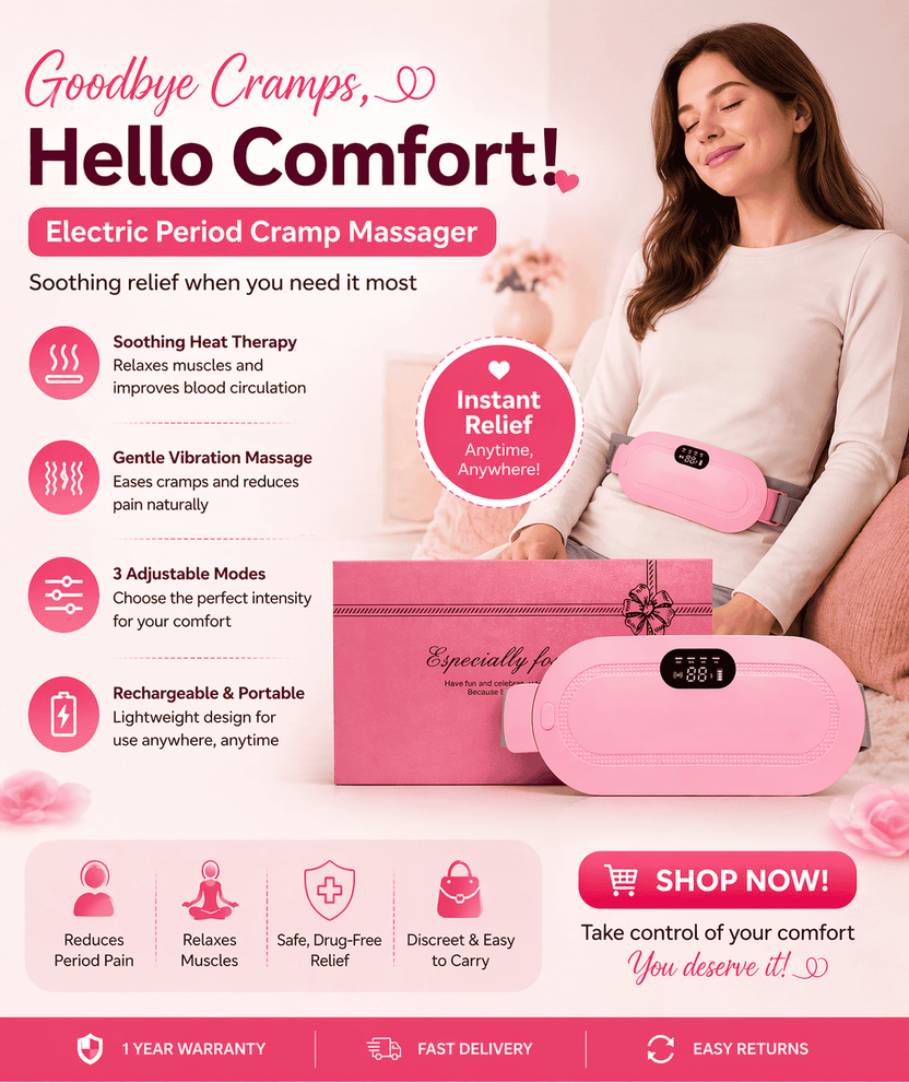 Electric Period Cramp Massager Heating Belt