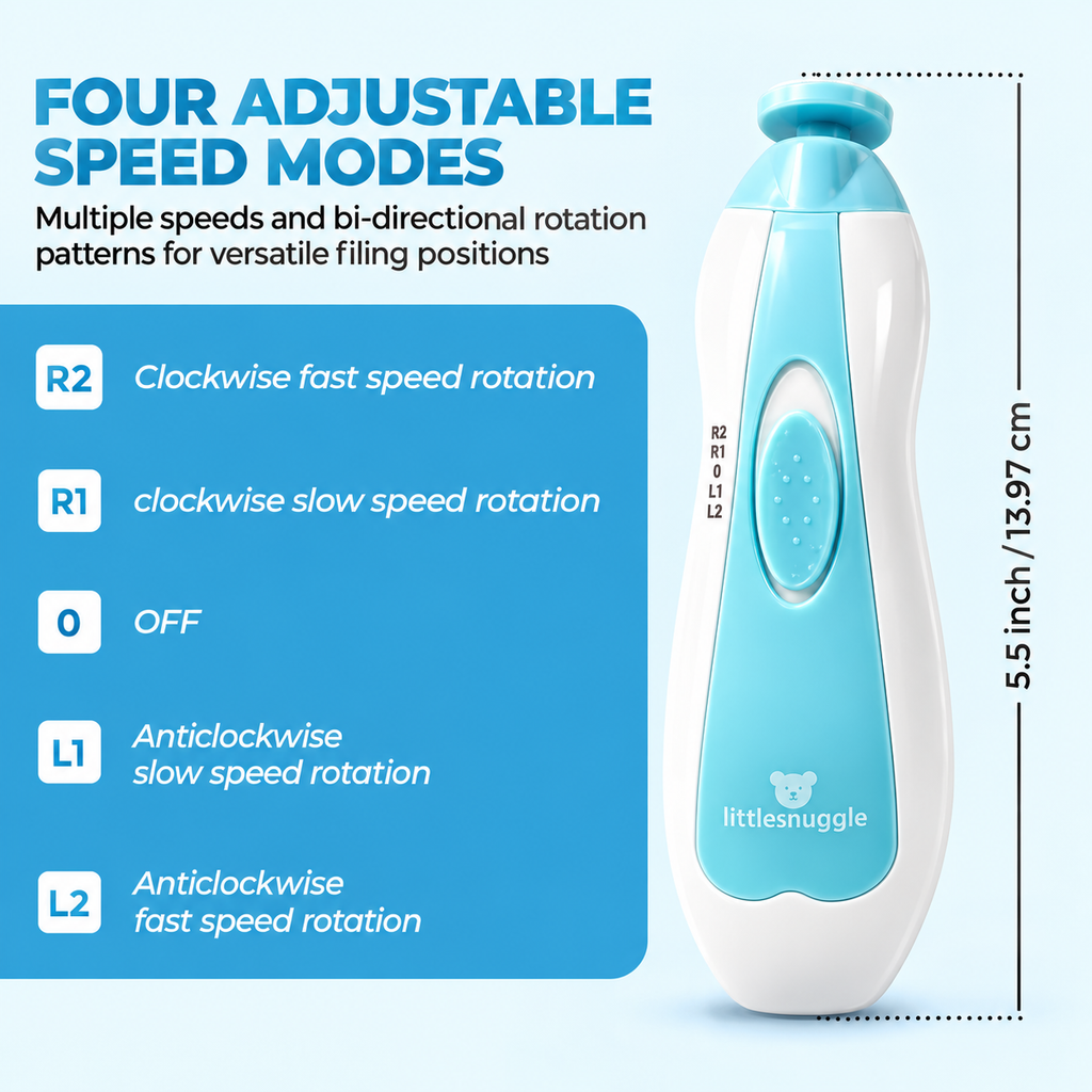 5 in 1 Electric Baby Nail Trimmer Kit 💙