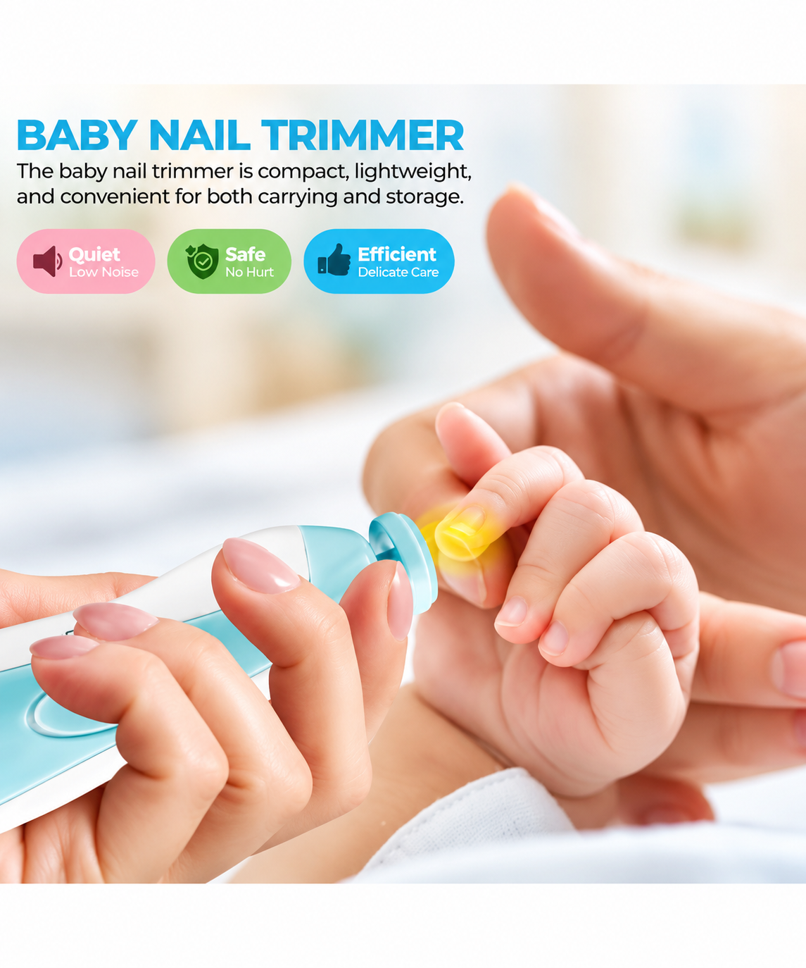 5 in 1 Electric Baby Nail Trimmer Kit 💙