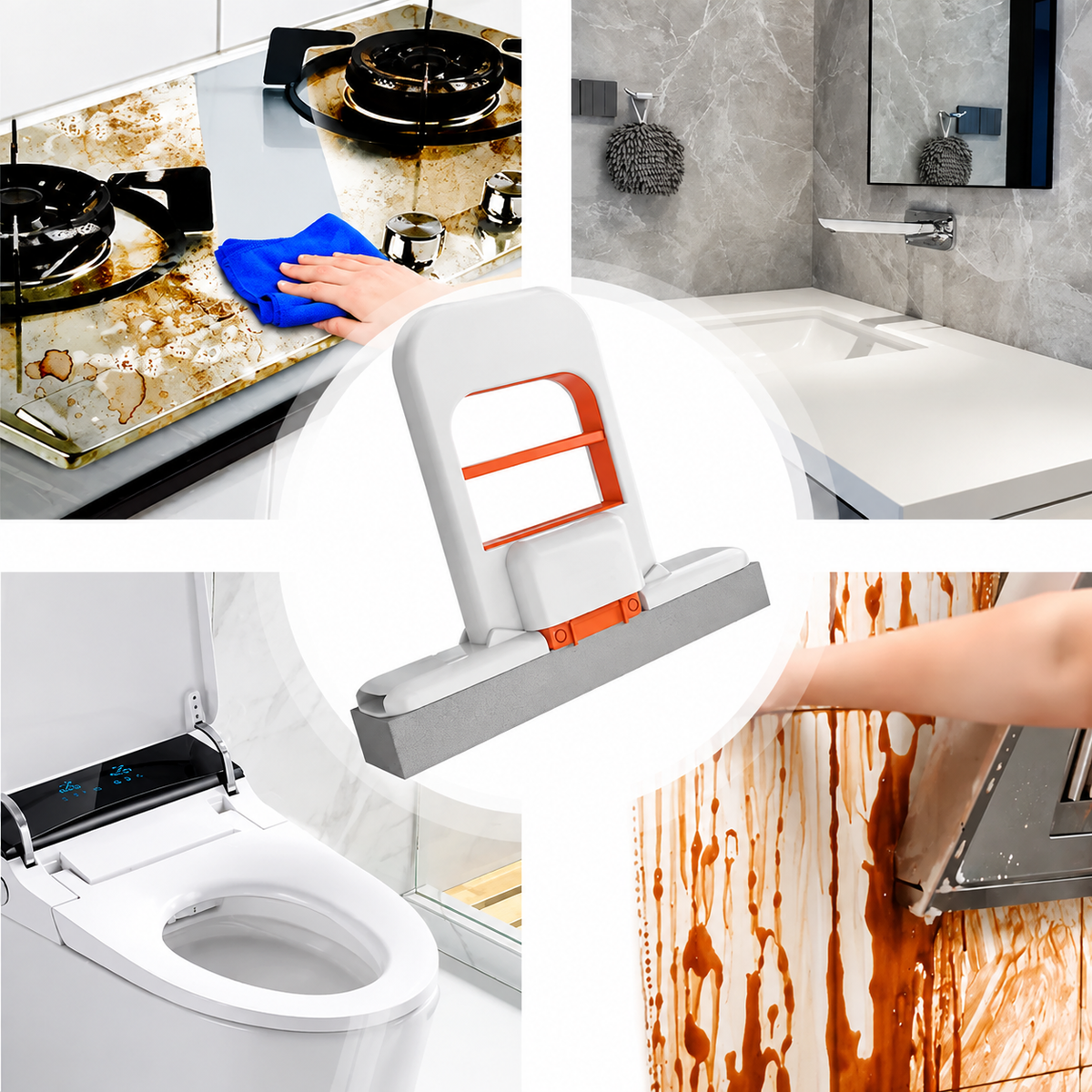 Portable Hands-Free Mini Floor Mop for Easy Cleaning