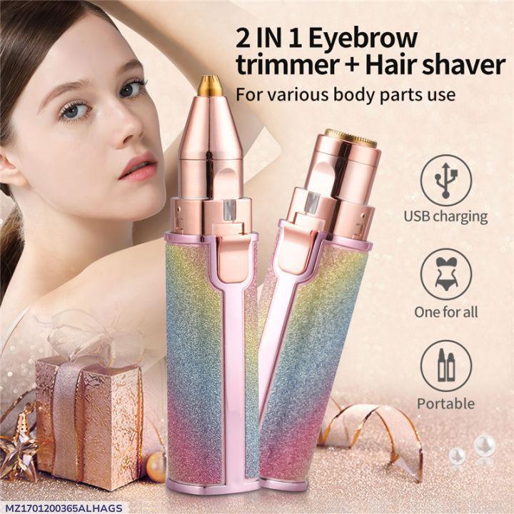2 in 1 Eyebrow Trimmer & Facial Hair Remover