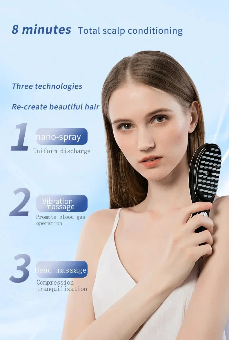 Electric LED Hair Brush – Comfortable Scalp Massage & Hair Care
