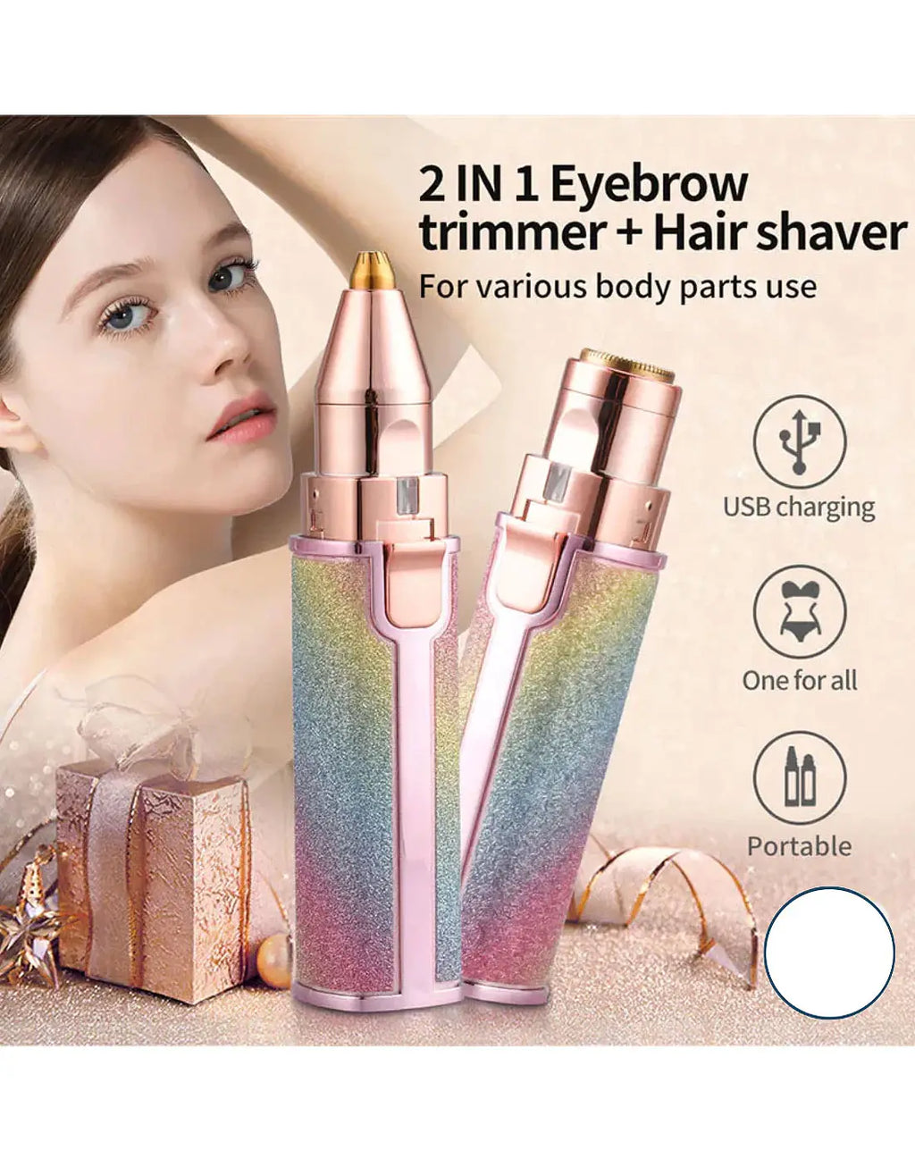 Blawless 2 in 1 Eyebrow Trimmer & Facial Hair Remover Tool for Women