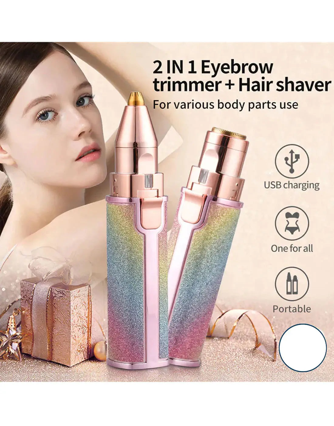 Blawless 2 in 1 Eyebrow Trimmer & Facial Hair Remover Tool for Women