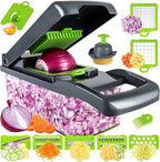 16-in-1 Multifunctional Vegetable Cutter & Slicer – Kitchen Tool with Interchangeable Blades