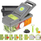 16-in-1 Multifunctional Vegetable Cutter & Slicer – Kitchen Tool with Interchangeable Blades