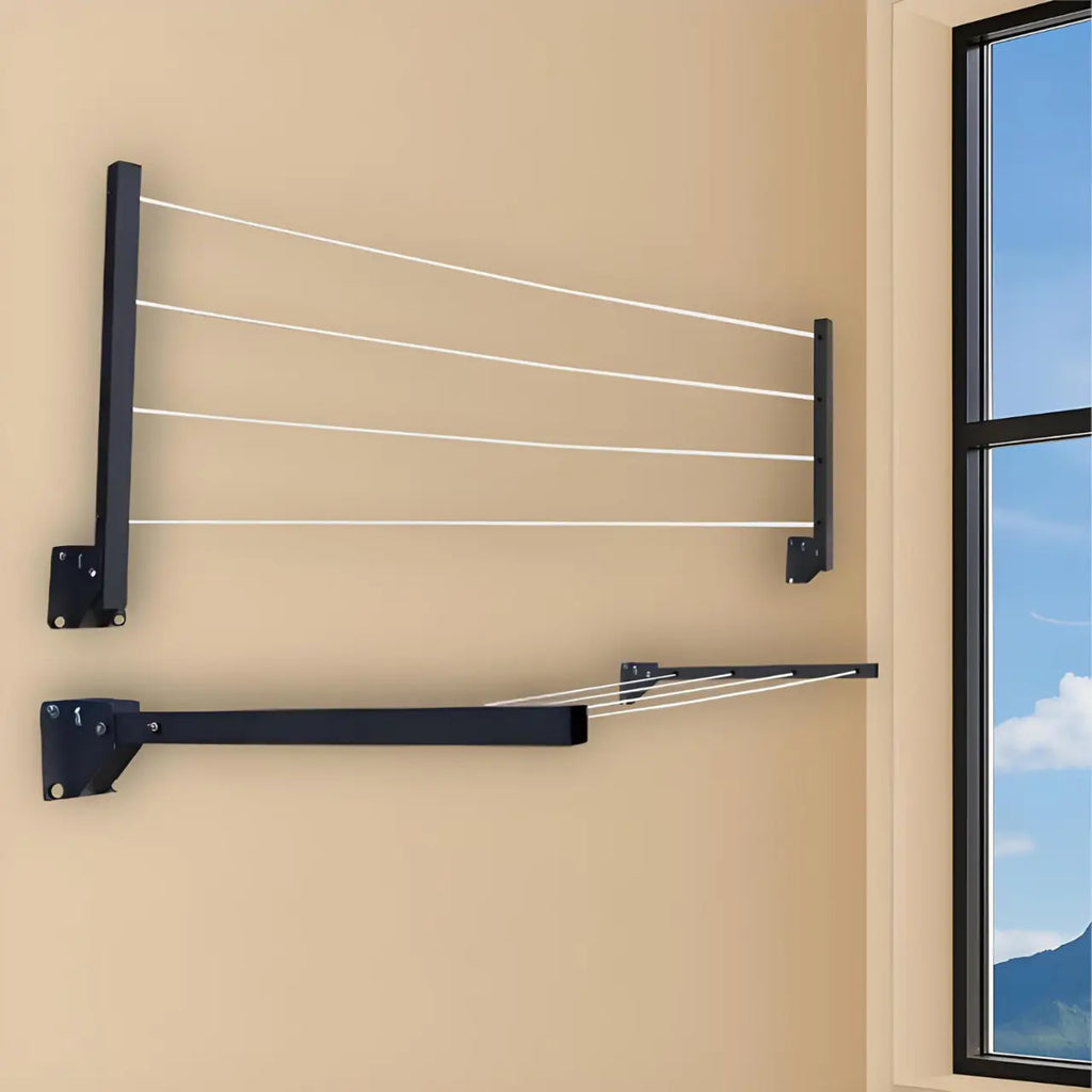 Foldable Wall-Mounted Clothesline with 30 Feet Free Rope(کپڑے سکھانے کا اسٹینڈ)